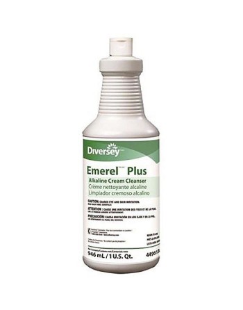 Diversey 94496138 Emerel Plus, Vim Subsititute, Bathroom Cream Cleanser Squeeze Bottle, Case of 12x946ml - [DefendUse.com] - 944