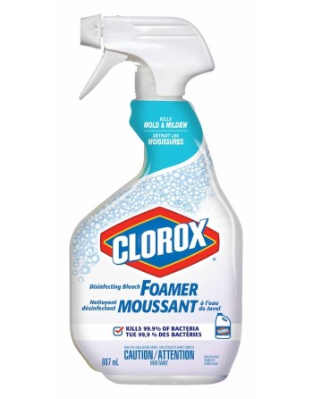 CLOROX 01397 Bleach Foamer Bathroom Spray, Mold & Mildew Cleaner, Case of 9x887ml - [DefendUse.com] - 01397 - Clorox® Cleaning P