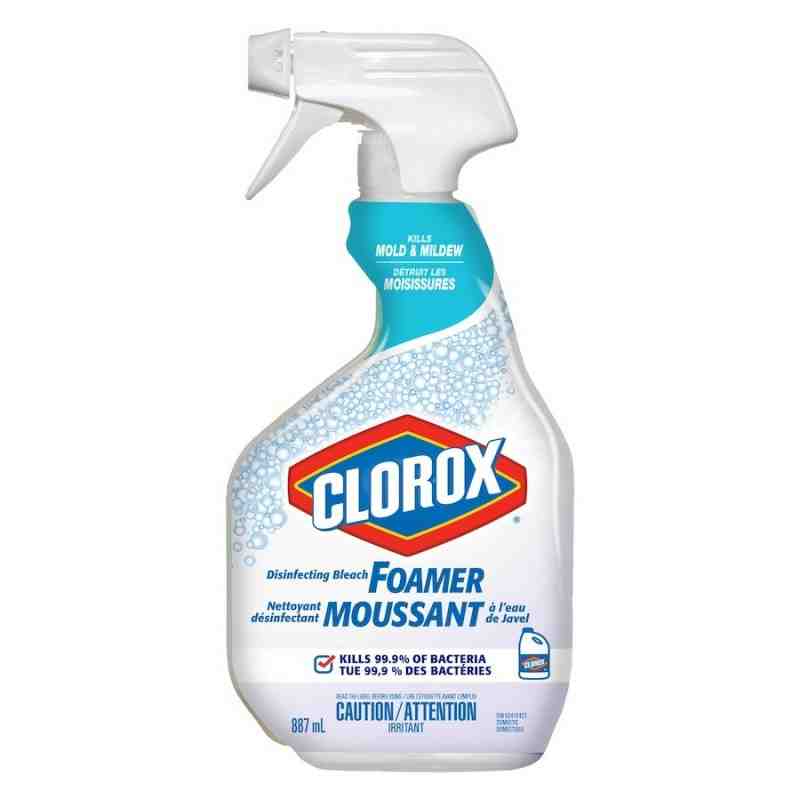 CLOROX 01397 Bleach Foamer Bathroom Spray, Mold & Mildew Cleaner, Case of 9x887ml - [DefendUse.com] - 01397 - Clorox® Cleaning P