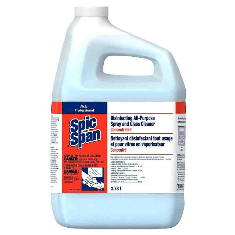 Spic and Span Disinfecting All-Purpose and Glass Cleaner 15X Concentrated Closed Loop, Case of 2/3.78 L - [DefendUse.com] - 3700
