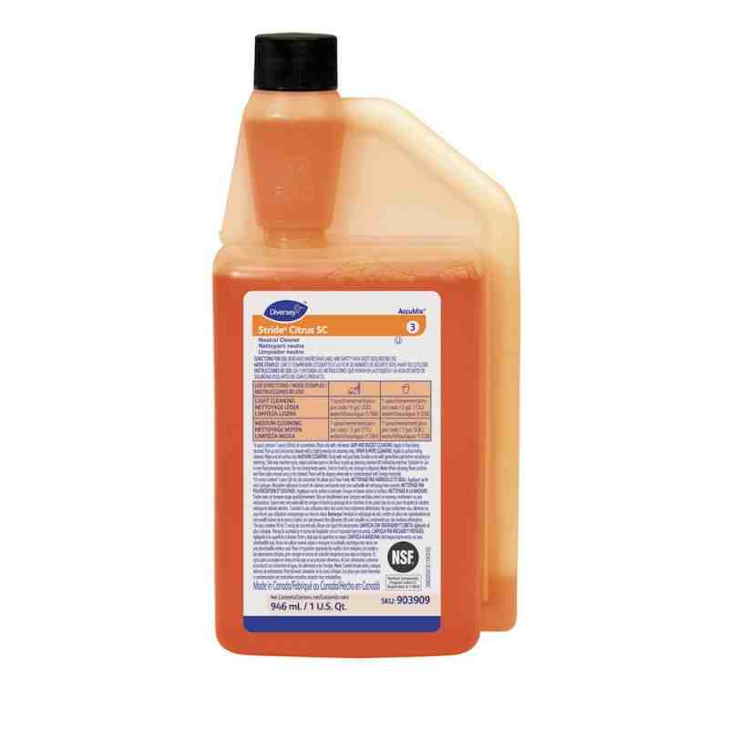 Diversey 903909 Stride® Citrus SC Neutral Cleaner, 32 oz, AccuMix, Case of 6 - [DefendUse.com] - 903909 - Diversey Holdings Clea