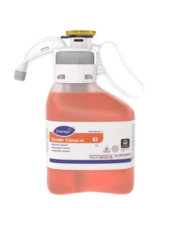 Diversey 95122613 Stride Smart Neutral Cleaner, Floor Cleaner, Citrus, 1.4 L/1.48 U.S. Qt (Case of 2) - [DefendUse.com] - 951226