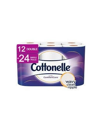 Cottonelle® Ultra CleanCare® Strong Toilet Paper, 1-Ply, White, 4 Packs/Case, 12 Rolls/Pack - [Cleaning Supplies Canada Discount