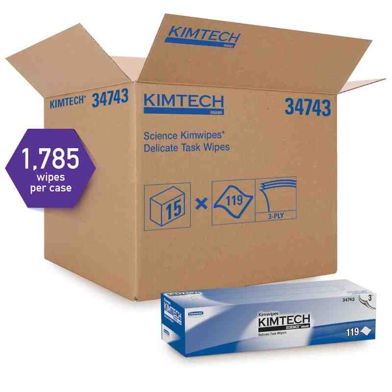 Kimberly-Clark 34743 Kimtech™ Science Delicate Task Wipers, 3-Ply, 15/Case, 1,500/Case - [DefendUse.com] - 34743 - Kimtech®