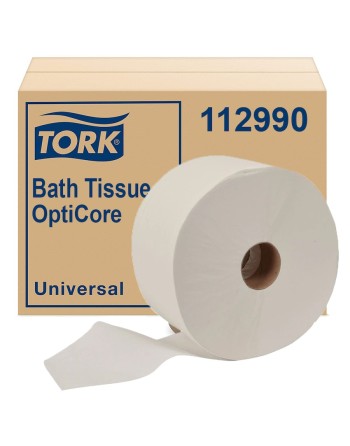 Tork® Universal Bath Tissue Roll OptiCore®, White, 1-Ply, 1,755 Sheets/Roll, 36 Rolls/Case - [Cleaning Supplies Canada Discounts