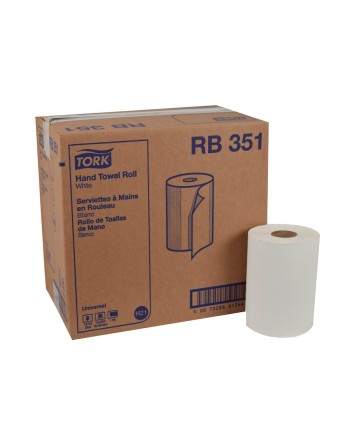 Tork® Universal Hardwound Paper Roll Towel, 1-Ply, White, 350'/Roll, 12 Rolls/Case - [Cleaning Supplies Canada Discounts] - RB35