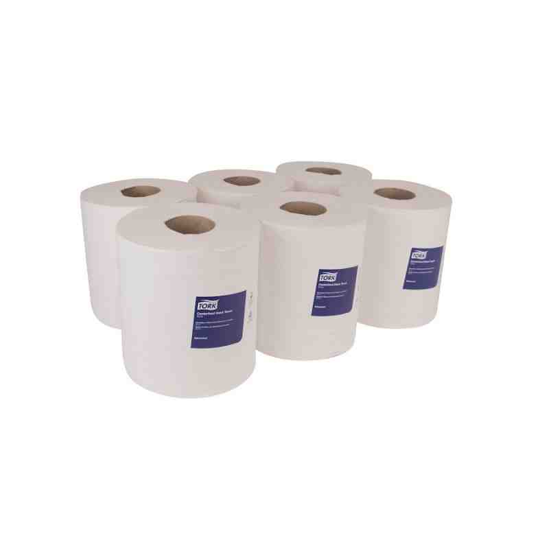 Tork® Advanced Centrefeed Hand Towel, 1-Ply, White, 983.33'/Roll, 6 Rolls/Case - [Cleaning Supplies Canada Discounts] - 120133 -