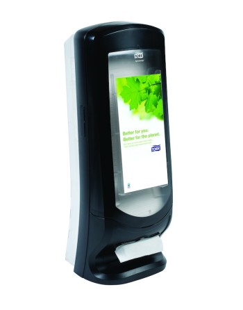 Tork 24.5" x 9.3" x 9.3" Black Plastic Xpressnap® Stand Napkin Dispenser, 1/EA - [Cleaning Supplies Canada Discounts] - 6332000 