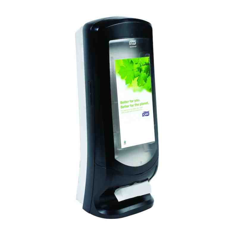 Tork 24.5" x 9.3" x 9.3" Black Plastic Xpressnap® Stand Napkin Dispenser, 1/EA - [Cleaning Supplies Canada Discounts] - 6332000 