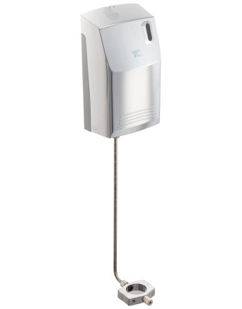 Rubbermaid Commercial FG500410 AutoClean Wall-Mounted Toilet Cleaner Dispenser, LED, Chrome, Kit with 1 1/2-inch Connector - [De