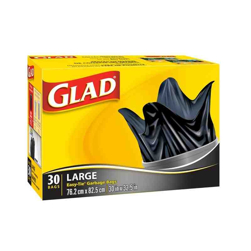 GLAD Garbage bags 30" x 33"- Box of 30, Case of 240 - 1 - 10067489118371 - GLAD GLAD Garbage bags 30" x 33"- Box of 30, Case of 