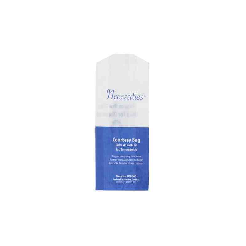 HOSPECO Necessities® Courtesy Sanitary Receptacle Bags Printed White, Case of 500 - [Cleaning Supplies Canada Discounts] - NEC-5