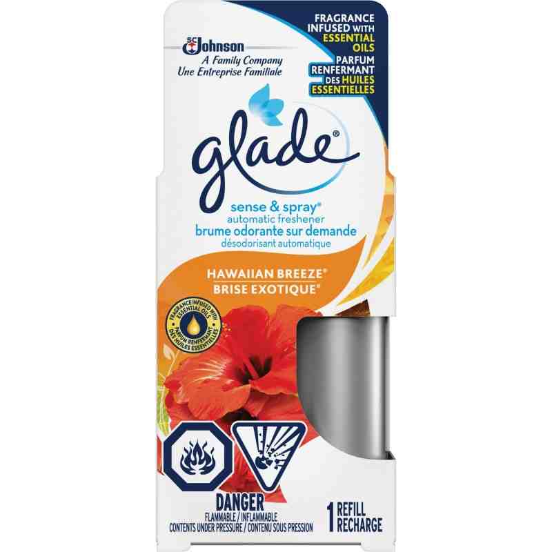 SC JOHNSON  Glade® Sense & Spray® Air Freshener Refill, Hawaiian Breeze®, Cartridge Format: 12.2 g, Case of 10 - 1 - 10062300703