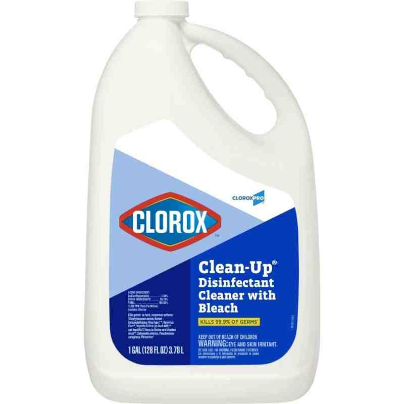 CLOROX 01172 Clean-Up® with Bleach Surface Disinfectant Cleaner, Jug, 3.78 L, Case of 4 - [DefendUse.com] - 01172 - Clorox® Clea