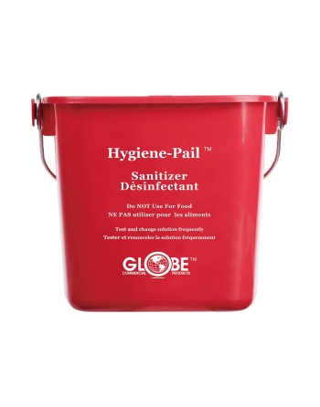GLOBE 6 Qt Sanitizing Hygiene–Pail® - Red - [Cleaning Supplies Canada Discounts] - 3616R - [DefendUse.com]
