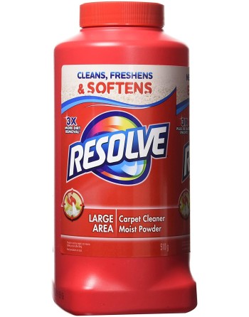 Resolve 59631-82924 Carpet Cleaner, Clean & Fresh, Powder, 510 g, Large Area, 3X more dirt removal, Case of 6 - [DefendUse.com] 