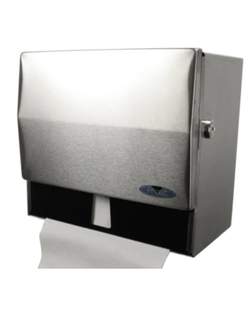 FROST Multi-Fold Towel Dispenser, Combo Roll & Single Fold w/Lock, Stainless Steel - [Cleaning Supplies Canada Discounts] - 103-