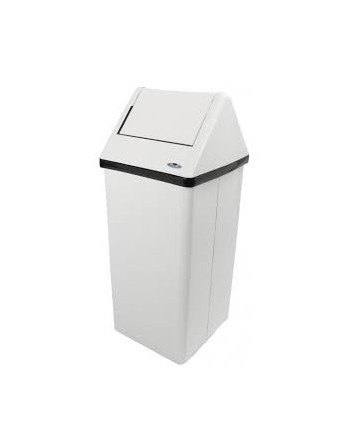 FROST 301-NL Waste Containers, Metal, 16 US gal. Height: 34.75" Length: 14.75" Width: 13.5" Colour: White - [DefendUse.com] - 30