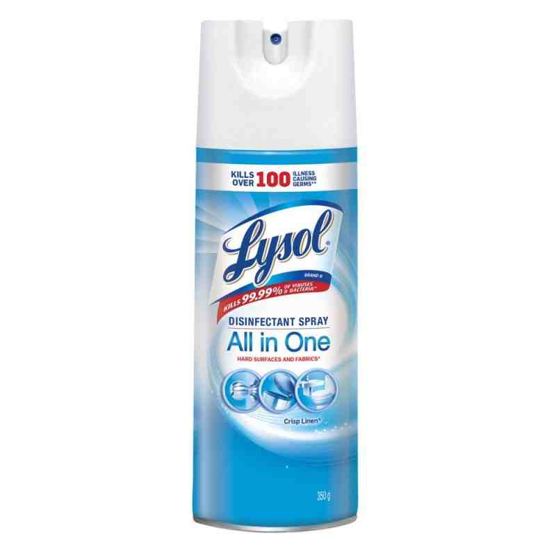 Lysol® 59631-34052 Disinfectant Spray, Crisp Linen, Case of 12 x 350g [CB340525] - [DefendUse.com] - 59631-34052 - Lysol® Cleani