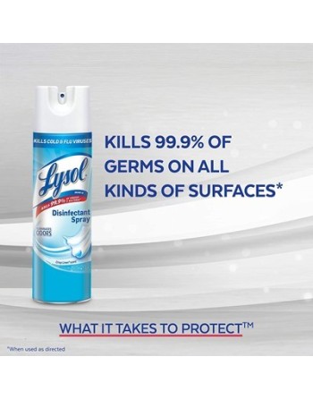 Lysol® 59631-34052 Disinfectant Spray, Crisp Linen, Case of 12 x 350g [CB340525] - [DefendUse.com] - 59631-34052 - Lysol® Cleani