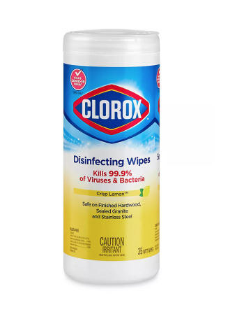 Clorox® 01603 Disinfecting Wipes, Lemon Scent, 35ct, Case of 12 - [DefendUse.com] - 01603 - Clorox® Cleaning Product