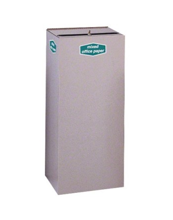 RUBBERMAID Recycling Container Cube, Mixed Office Paper, 34.5 Gallon, Case of 8 - [DefendUse.com] - NC36W4 - Indoor Trash Recept