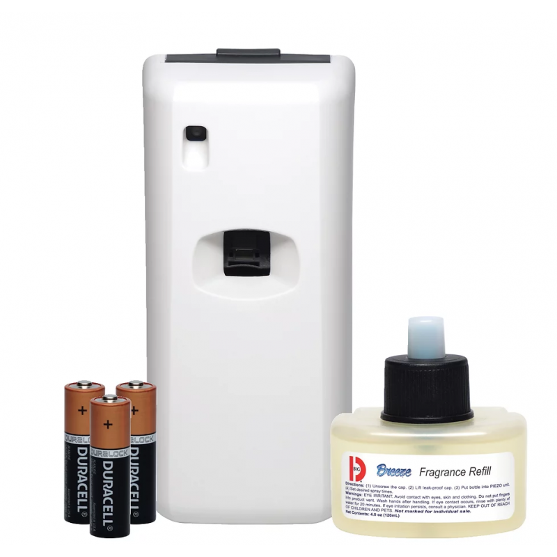 BIG D, Breeze Air Freshener, Starter Kit, Dispenser/Fragrance/Batteries, Calypso Lime - [Cleaning Supplies Canada Discounts] - 2