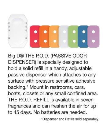 Big D 189 The P.O.D. Passive Odor Dispenser Refill, Sunburst Fragrance (Pack of 24) - [Cleaning Supplies Canada Discounts] - 189