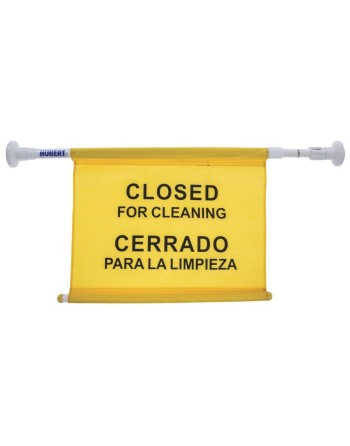 TOLCO Door Safety Pole Sign, "Closed For Cleaning" English and Spanish, Yellow - [Cleaning Supplies Canada Discounts] - 320210 -