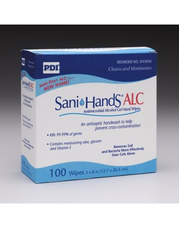 SAFECROSS  Sani-Hands® ALC Antimicrobial Hand Wipes, Packet of 100 - [DefendUse.com] - 06065 - SAFECROSS