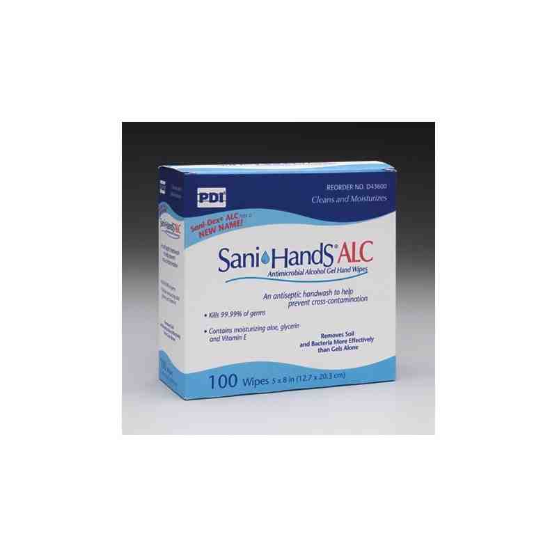 SAFECROSS  Sani-Hands® ALC Antimicrobial Hand Wipes, Packet of 100 - [DefendUse.com] - 06065 - SAFECROSS