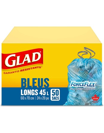 Glad,Garbage Bags, Tall, Recycling, Blue 45L, Case of 12x26ct - [Cleaning Supplies Canada Discounts] - 30302 - [DefendUse.com]