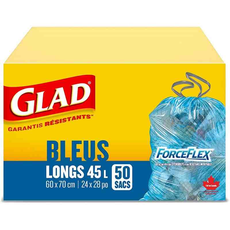 Glad,Garbage Bags, Tall, Recycling, Blue 45L, Case of 12x26ct - [Cleaning Supplies Canada Discounts] - 30302 - [DefendUse.com]