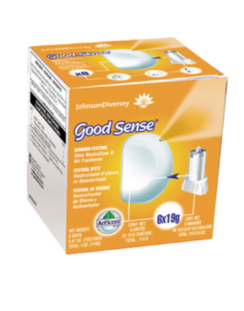 Diversey 05086 Good Sense, Refill Air Freshener, Summer Festival, Case of 12x19g - [DefendUse.com] - 05086 - Diversey Holdings C