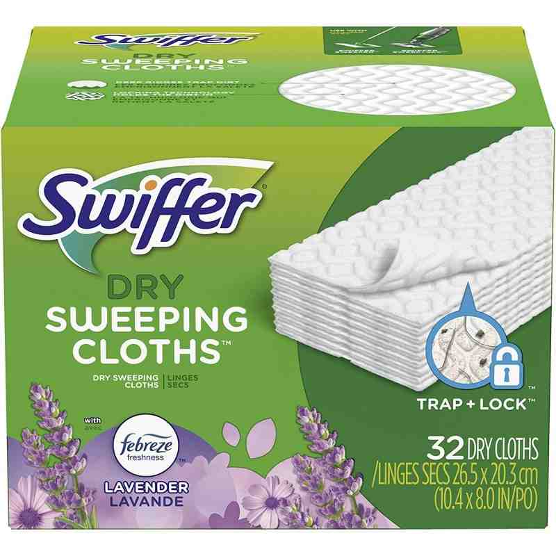Swiffer Sweeper Dry Sweeping Pad, Febreze Lavender, 32 CT, Case of 4 - [DefendUse.com] - 37000-15849 - Swiffer® Cleaning Product
