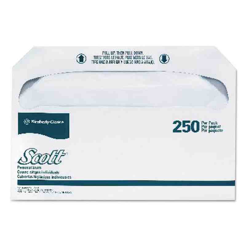 Kimberly-Clark 39000 Scott Essential Toilet Seat Cover, 14.5" W x 17.0" L, 250 Unit (Pack of 20) - [DefendUse.com] - 39000 - Toi