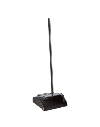 Continental 912BK-12 12" x 10" x 6" Black Lobby Dust Pan with 36 1/2" Handle - [DefendUse.com] - 912BK-12 - Continental Commerci