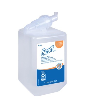 KIMBERLY-CLARK, Scott Control™ Antimicrobial Skin Cleanser, Foam, 1 L, Unscented, Case of 6 - [DefendUse.com] - 91554 - Scott®