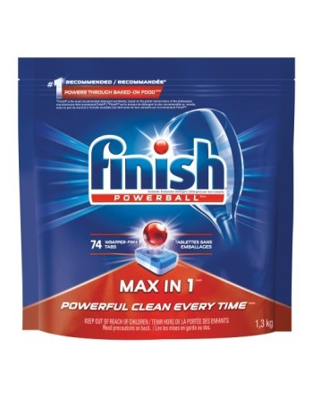 Finish® Auto Dish Detergent Powerball® Max In 1, 74 ea, Case of 3 - [DefendUse.com] - CB932693 - Finish®