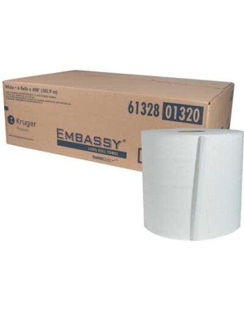 Kruger 01320 Embassy Center Pull Towel, 2Ply, 600 Feet, Case of 6 - [DefendUse.com] - 01320 - Center Pull Towels