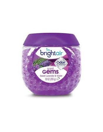 Bright Air® Scent Gems™ Air Freshener, 10 oz, Sweet Lavender & Violet, Case of 6 - [DefendUse.com] - 900426 - Bright Air