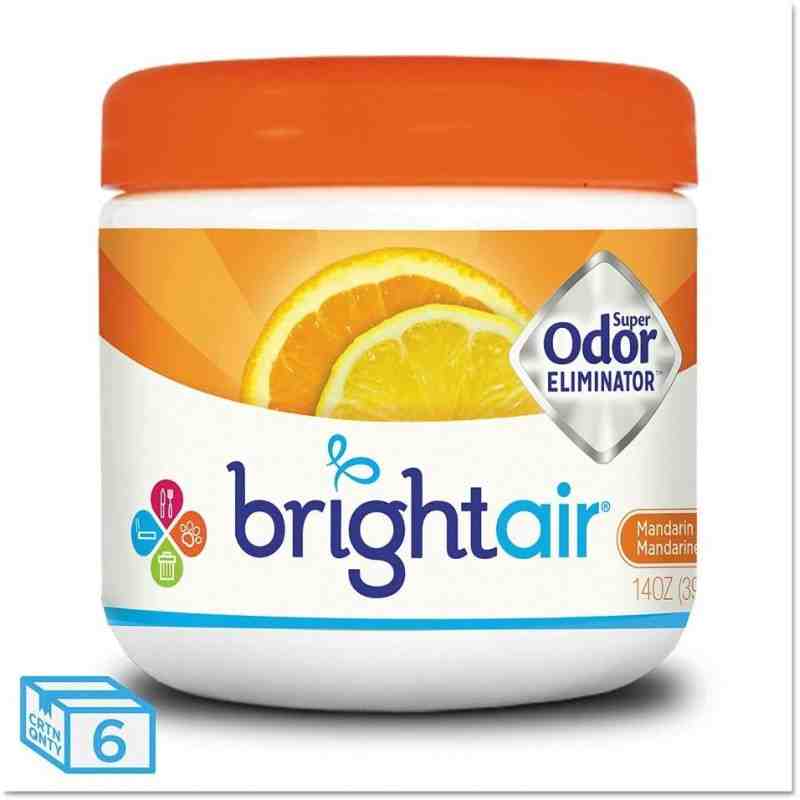 Bright Air 900013 Super Odor Eliminator Mandarin Orange140Z, Case Of 6 - [DefendUse.com] - 900013 - Bright Air