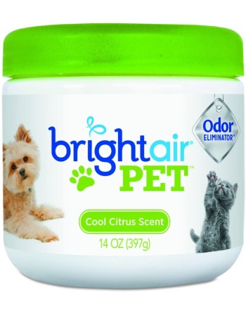 BRIGHT Air 900258 Pet Odor Eliminator, Cool Citrus, 14 oz Jar, 14 fl. oz, 4.5" Height, 7.75" Width (Pack of 6) - [DefendUse.com]
