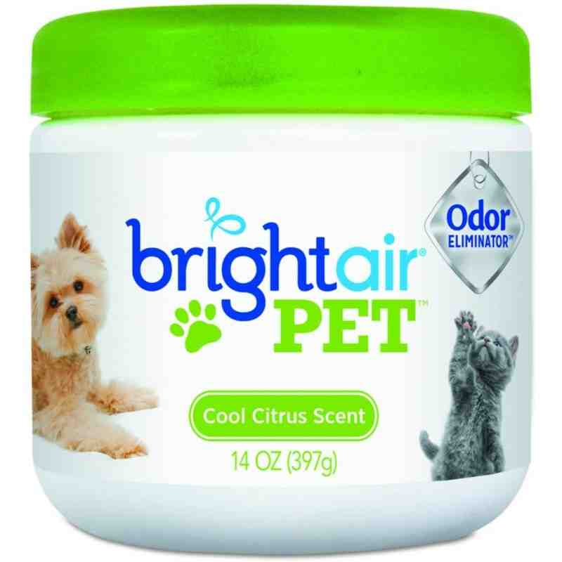 BRIGHT Air 900258 Pet Odor Eliminator, Cool Citrus, 14 oz Jar, 14 fl. oz, 4.5" Height, 7.75" Width (Pack of 6) - [DefendUse.com]