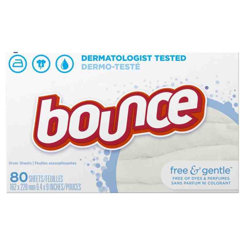 Bounce 37000-34087	Dryer Sheets, Free & Gentle, Fabric Sheet Single Sheet Free & Sensitive 80/box, 9 box/case - [DefendUse.com] 