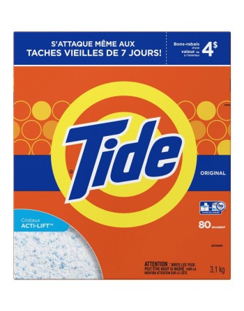 Tide® 37000-85147 High Efficiency Powder Laundry Detergent, Blue and White, Original Fragrance, 3.1kg Box, 3/Case - [DefendUse.c
