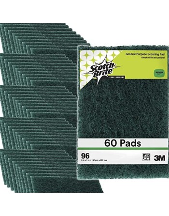 Scotch-Brite 96 General Purpose Scouring Pad, 9" Length x 6" Width (Pack of 60) - [DefendUse.com] - 7000136477 - Scotch Brite Cl