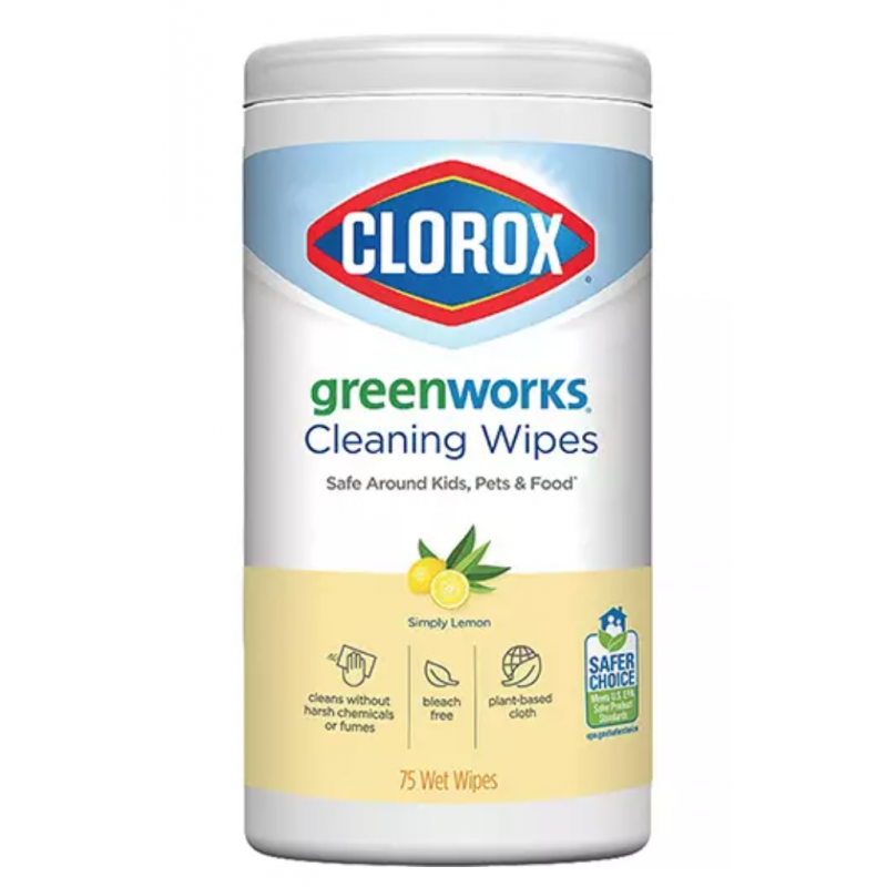 CLOROX 10055500555872 Green Works All Purpose Cleaner Wipes, Lemon Scent, Case of 6 - [DefendUse.com] - 10055500555872 - Green W