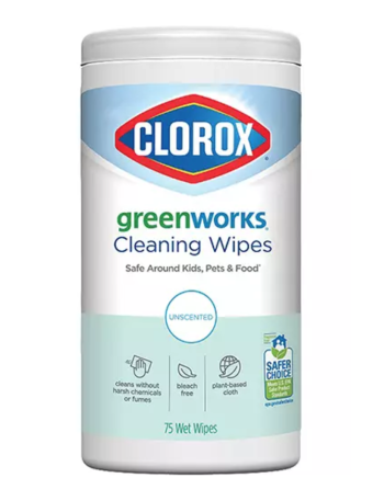 CLOROX  Green Works All Purpose Cleaner Wipes, No Scent, Case of 6 - [DefendUse.com] - 10055500558732 - Green Works™
