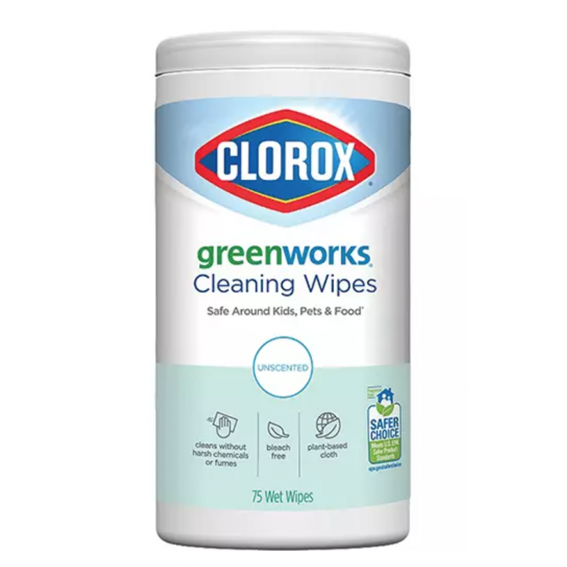 CLOROX  Green Works All Purpose Cleaner Wipes, No Scent, Case of 6 - [DefendUse.com] - 10055500558732 - Green Works™